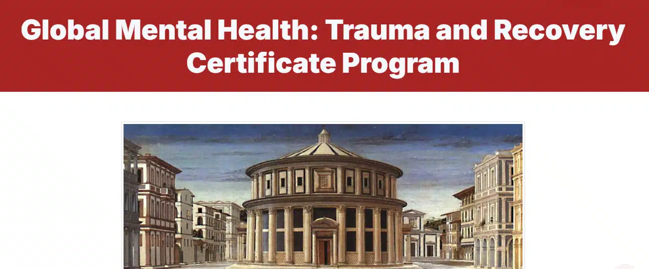Harvard Global Mental Health Trauma and Recovery 2025 (Videos + Slides PDFs)